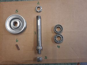Logic LRM/TRM 1.2m Rotary Mower Spindle/nuts/bearing/pulley/key - 