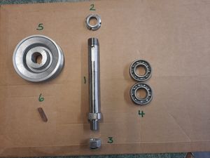 Logic LRM/TRM 1.2m and 1.5m Rotary Mower Spindle/nuts/bearing/pulley/key - 